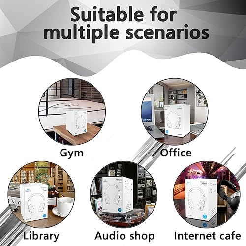 Miniatura 6 de Geekria 100 pares de fundas desechables para auriculares de resonancia magnética con caja dispensadora, almohadillas sanitarias elásticas, cojines