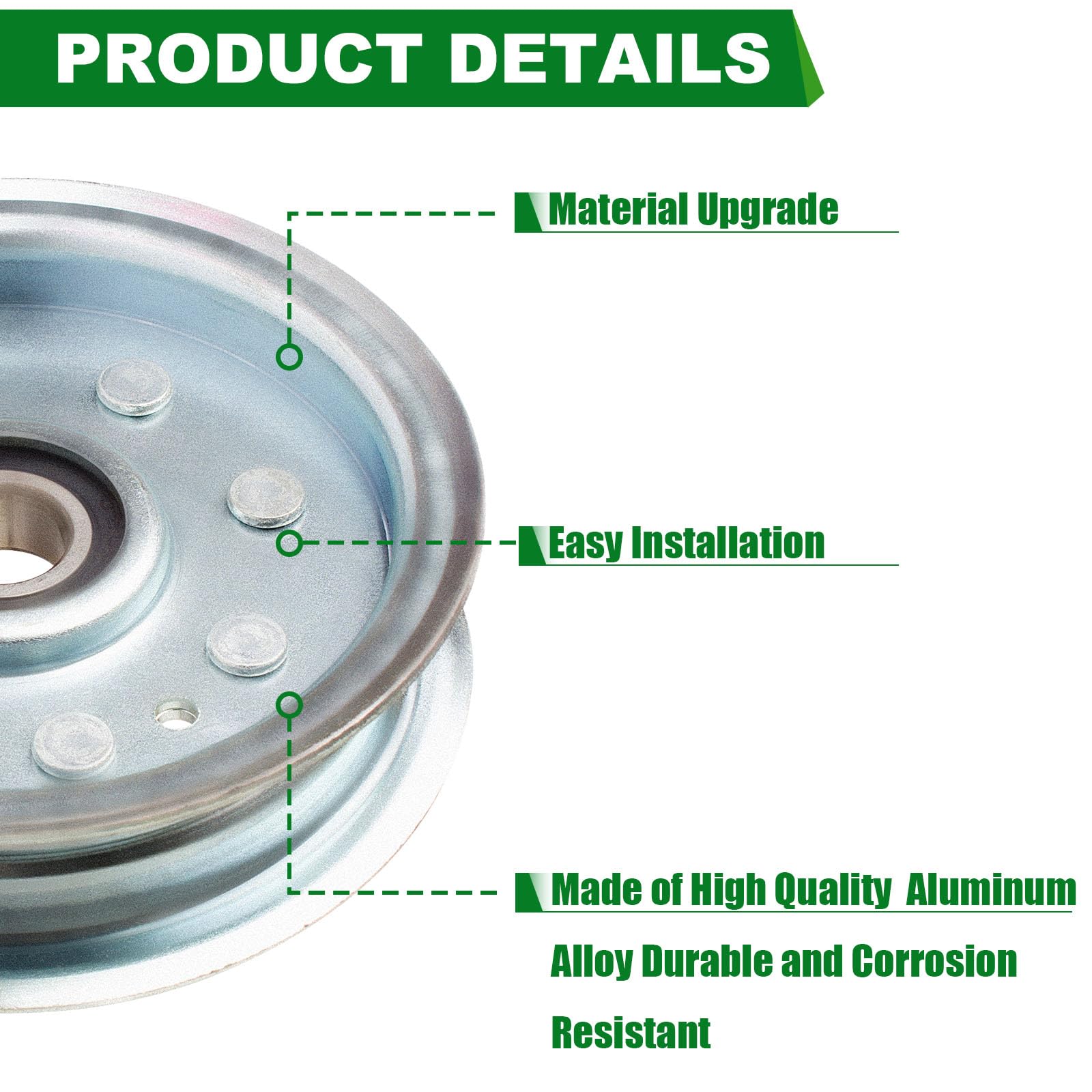 Polea tensora OEM AM128118 mejorada para John Dee re GT225 GT235 Z245 Z465 LX255 LX266 LX277 LT170 LX288 GT245 GX355 X324