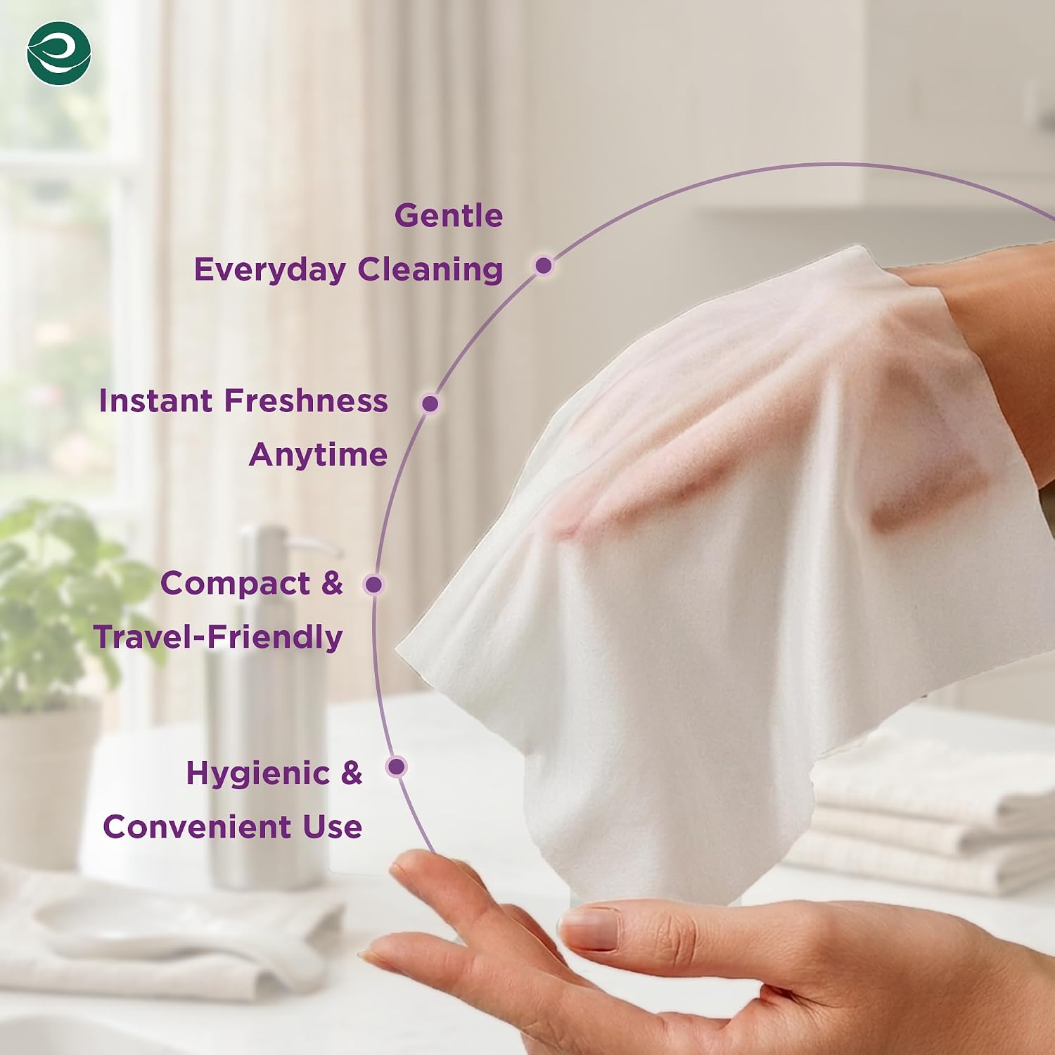 ECO SOUL Plant-Based Feminine Hygiene Wipes (30 Count, Pack of 2) Dermatologist Tested pH Balanced Intimate Cleansing Wipes FSC-Certified Alcohol-Free, Paraben-Free, Fragrance-Free & Hypoallergenic