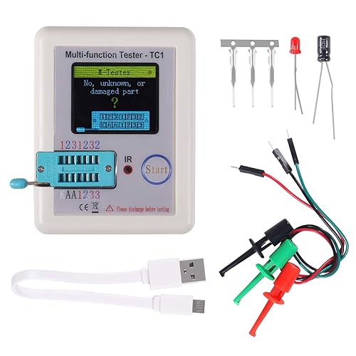 AITRIP LCR-TC1 Pantalla colorida de bolsillo multifuncional TFT Transistor TFT Tester para diodo Triodo Capacitor Resistor Transistor LCR ESR NPN