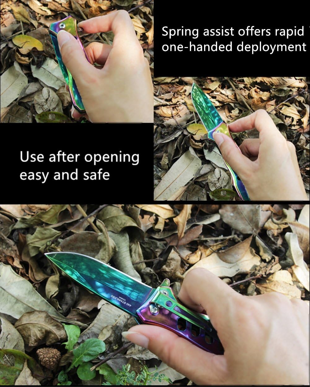 ALBATROSS EDC Cool Sharp Tactical Folding Pocket Knife,SpeedSafe Spring Assisted Opening Knifes with Liner Lock,Pocketclip,Glass Breaker,Seatbelt Cutter : Tools & Home Improvement