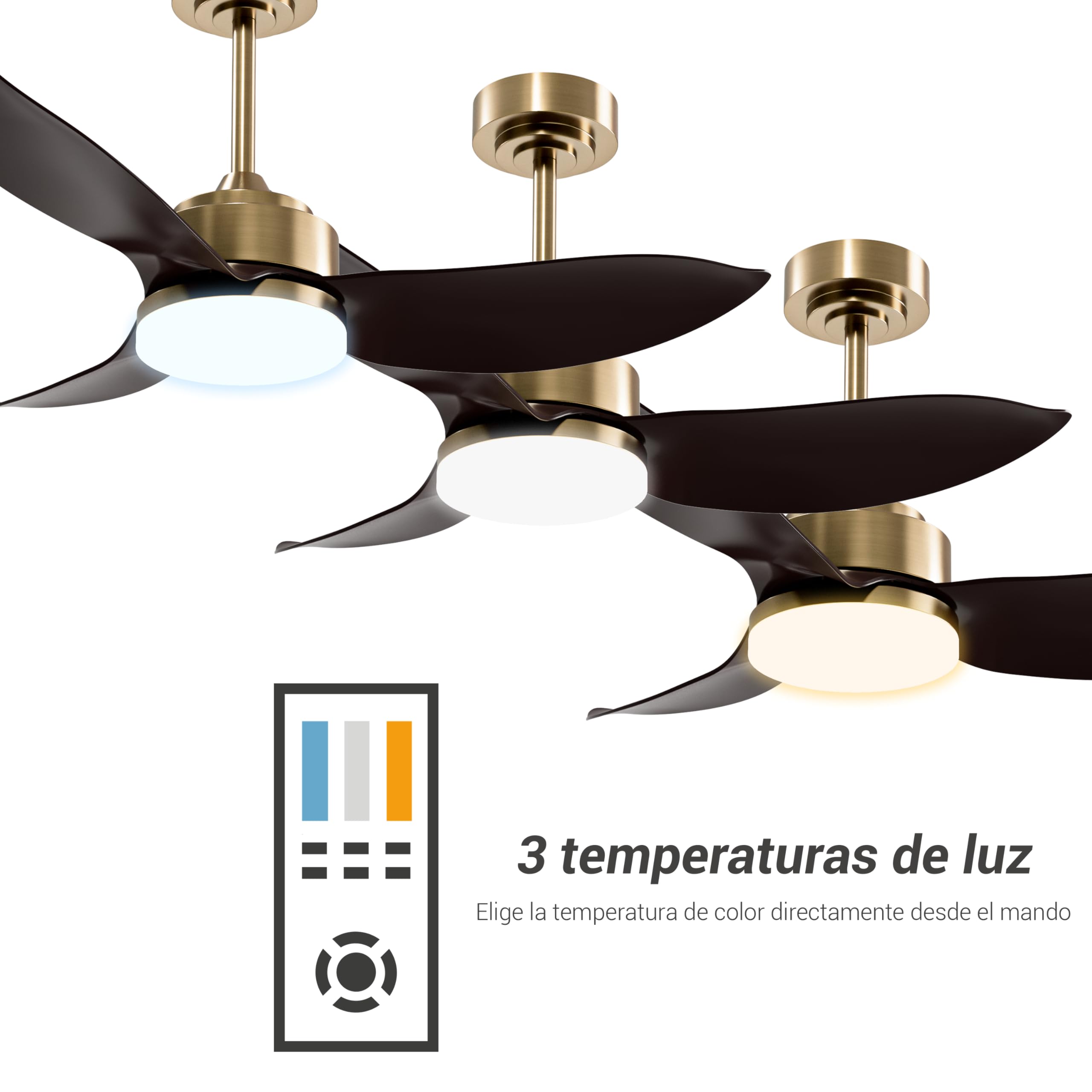 Sulion Ventilador de Techo con luz Rodan (Mediano)