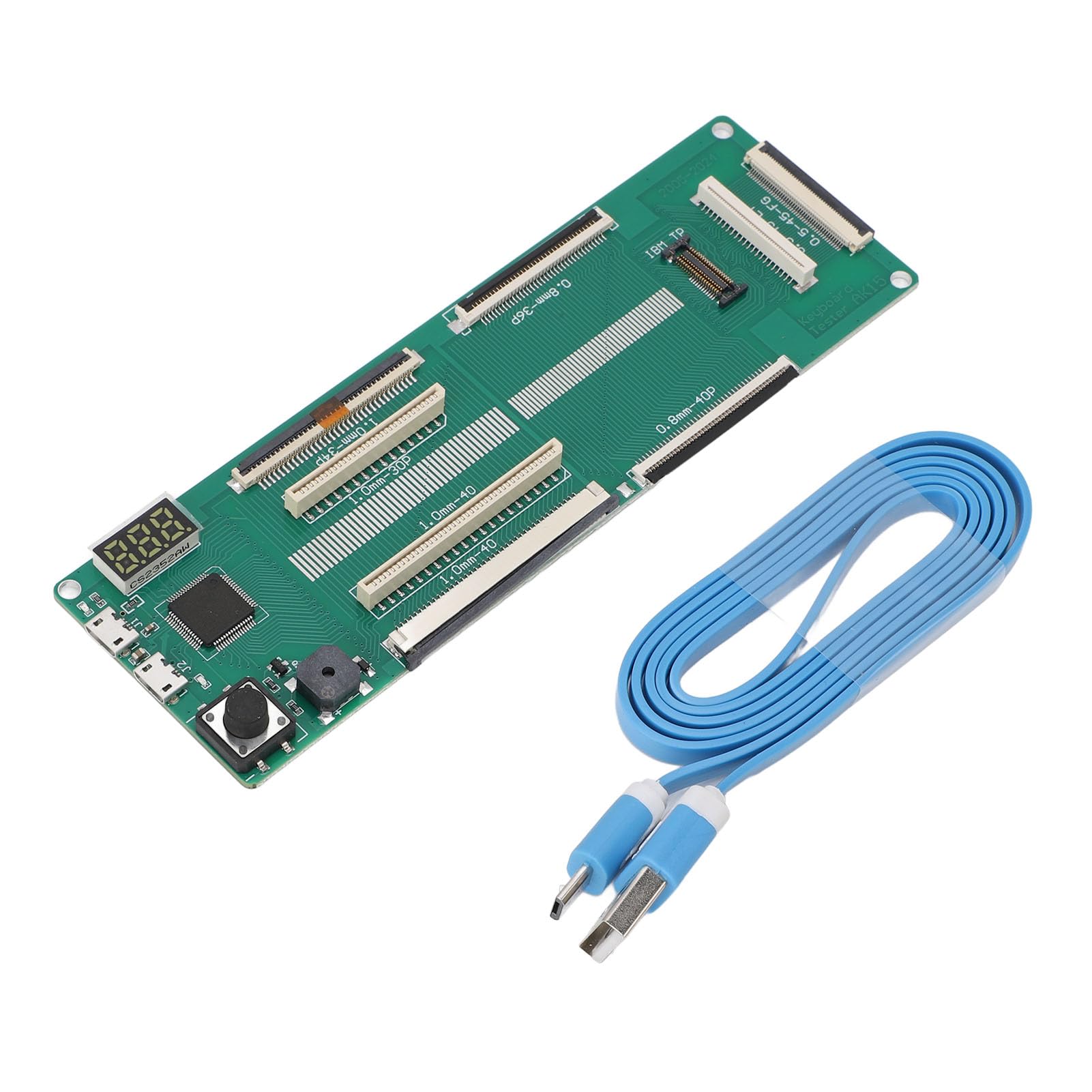 Generic Tester per Tastiera Portatile Strumento di Test Durevole con Display Digitale per Varie Marche di Tastiere Design Portatile con Cavo USB, Dimensioni Compatte per gli Appassionati di Tecnologia