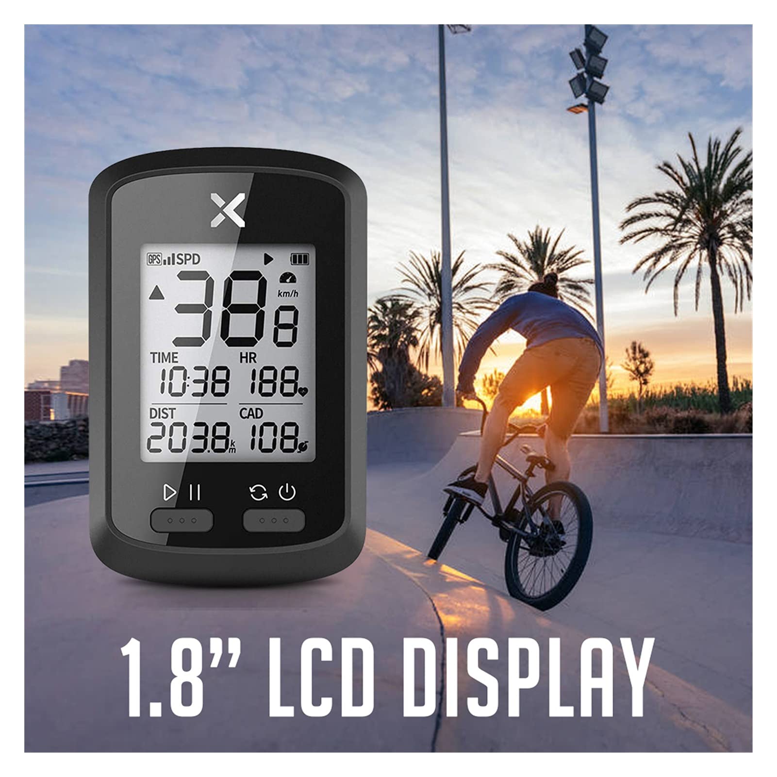 GPS Indication Bike Computer G Plus Wireless GPS Bicicletta da Bici da Strada Impermeabile tachimetro Formica +. con Cadence Cycling Computer