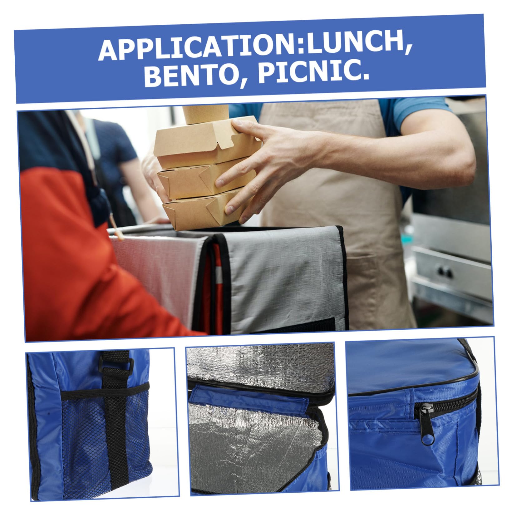 iplusmile Paquete De Comida Para Llevar Hielo Bolsa Isotérmica De Oxford Bolsa Para Picnic Exteriores Para Guardar Alimentos De Gran Capacidad Para Reparto De Comida