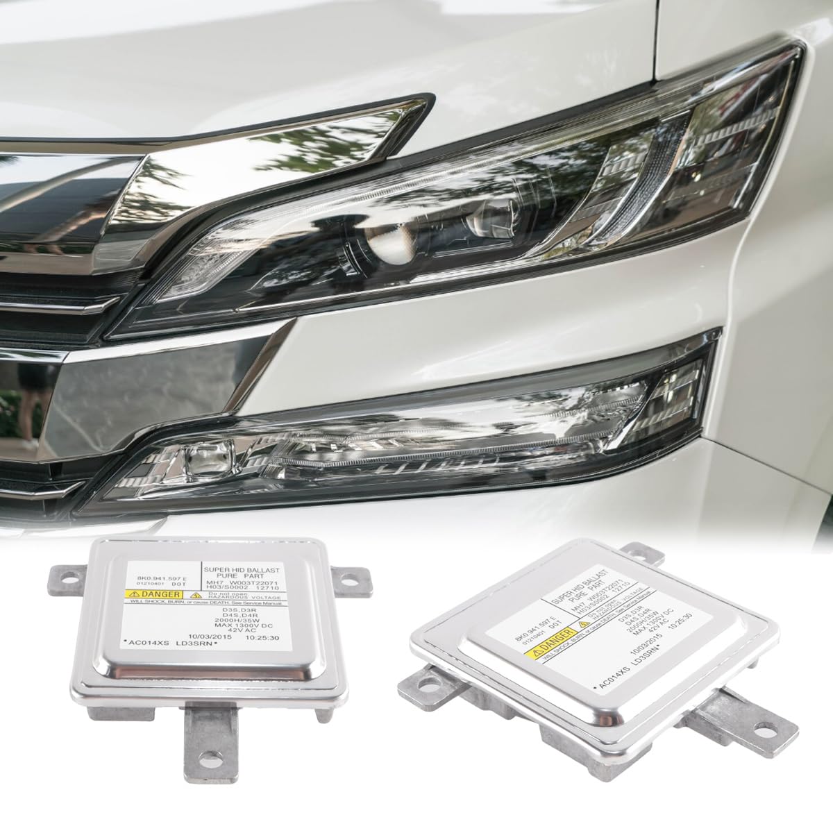 Balasto De Repuesto D3S/D3R D4S/D4R, Unidad De Control De Balasto De Faros De Xenón HID Compatible con Audi VW 8K0941597E W003T22071 (inalámbrico)