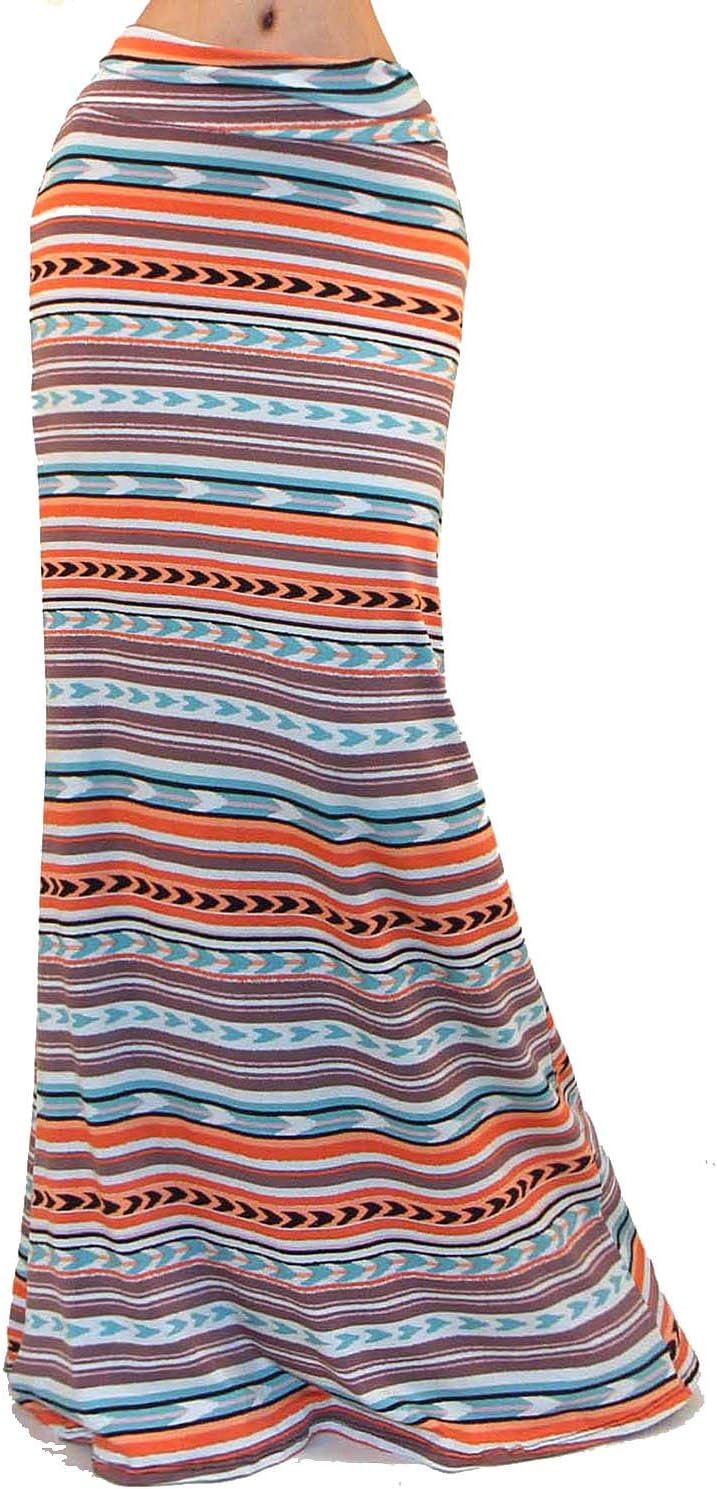 GotStyle Vivicastle Women's Spand Long Solid Rayon Foldover Maxi Skirt (Small, D87)