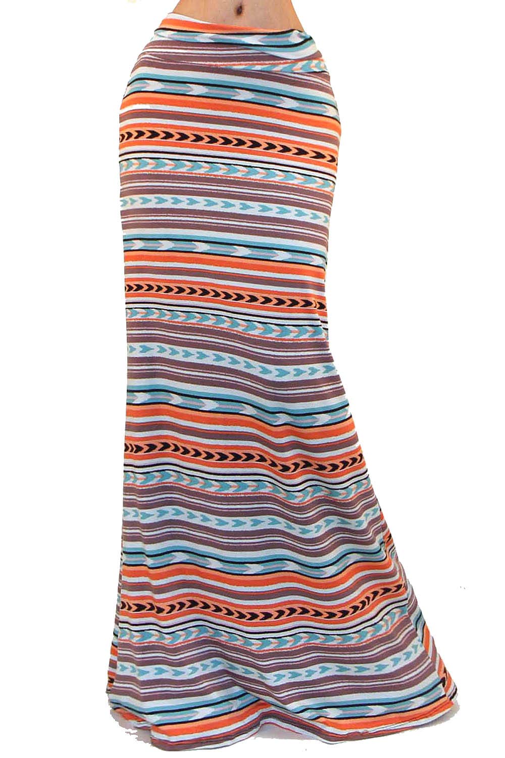 GotStyle Vivicastle Women's Spand Long Solid Rayon Foldover Maxi Skirt (Small, D87)