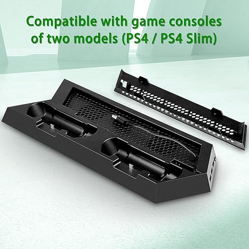 Miniatura 3 de OSTENT Dual Motors Cooling Fan Radiator Charger Station USB Hub Vertical Stand for Sony PS4Slim Console