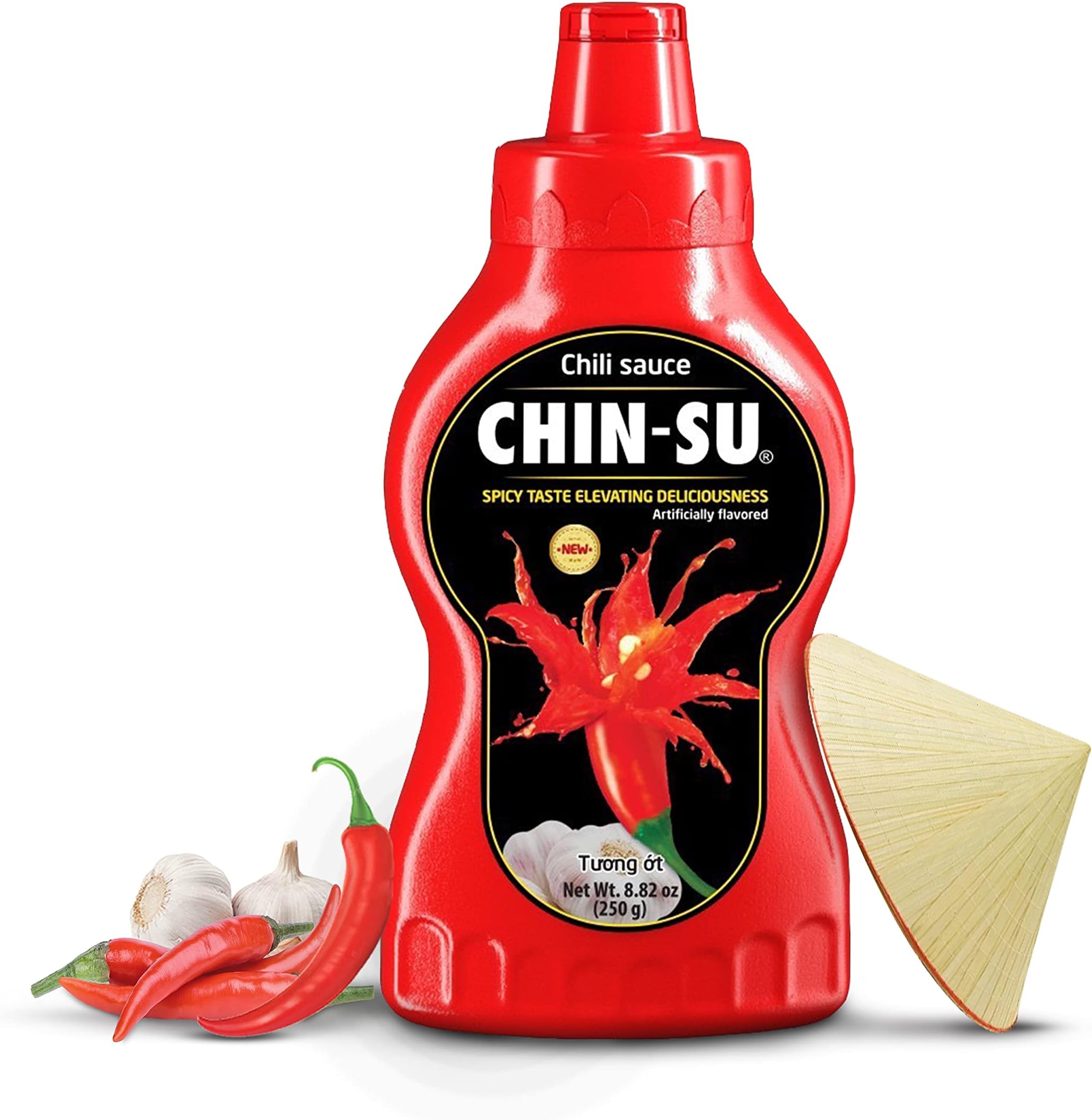 CHIN-SU The Original Vietnamese Chili Sauce, Sweet Sriracha Chili Sauce, Organic Pasta Sauce, Pizza Sauce, Rippen Chili Garlic Hot Sauce, Salsa Hot Spaghetti Sauce BBQ Sauce Gift Set, 1 Pack of 8.82oz