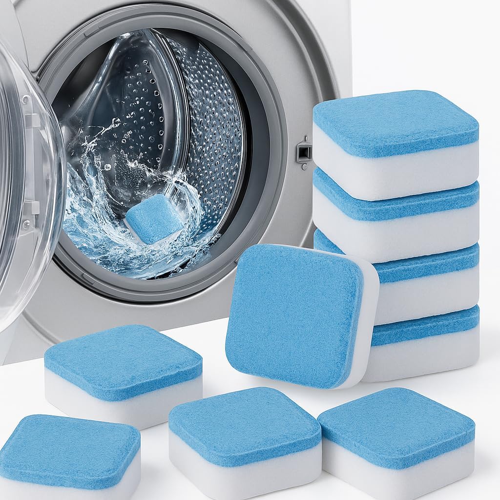 Washing Machine Cleaner Tablets (Pack of [X]) | Deep Cleaning & Descaling for Front & Top Load Machines | Drum & Tub Stain Remover | Compatible with Samsung, LG, IFB, Whirlpool & Bosch (Pack-Of-20)-image-36
