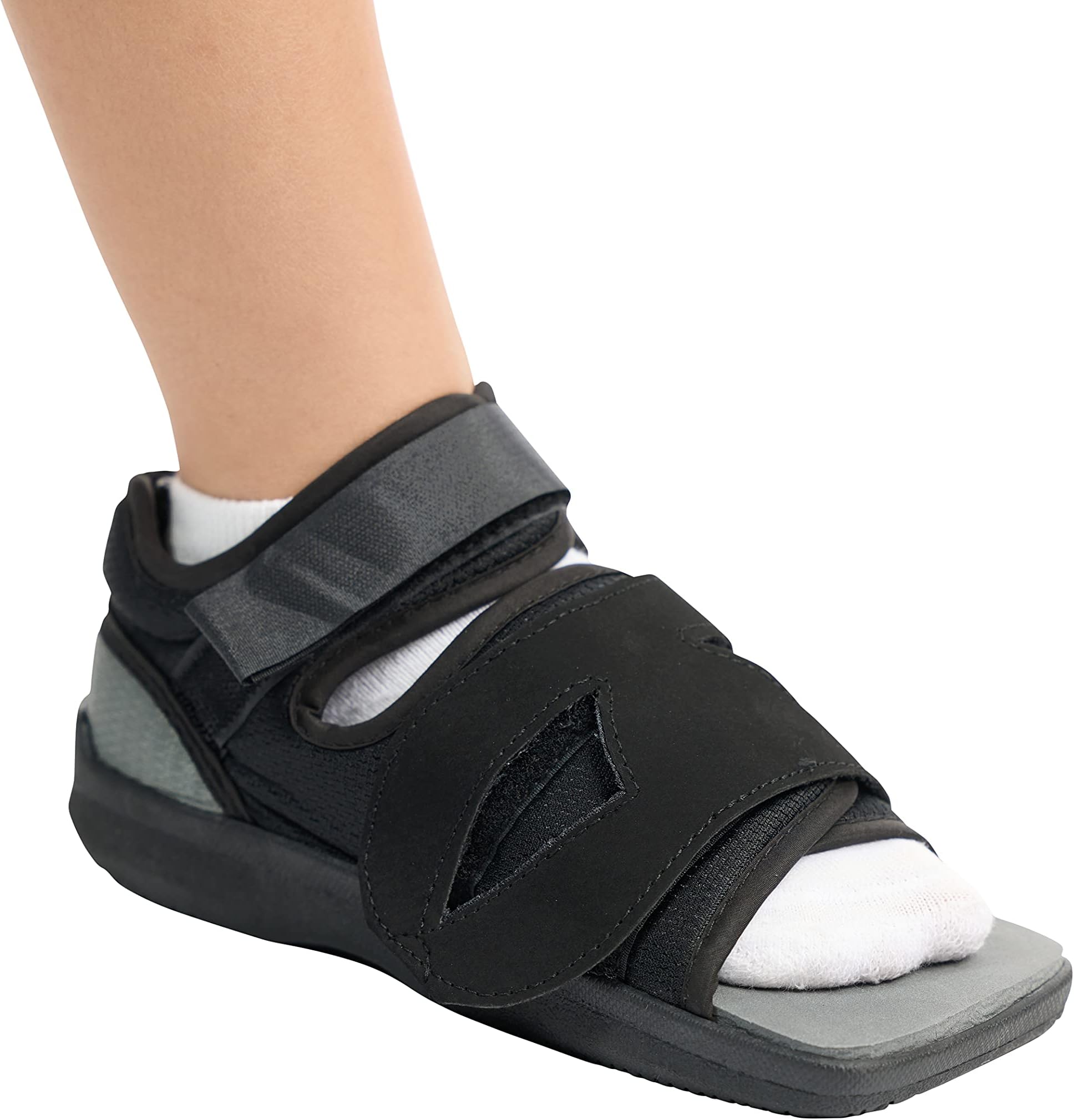 Adjustable Post-Op Open Square Toe Shoe- Women's, black, medium