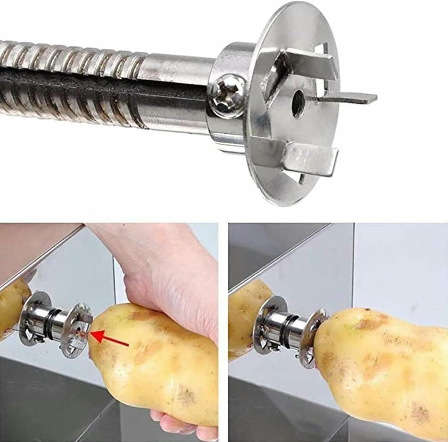 Electric Tornado, Potato Slicer, Spiral Potato Cutter, Twisted Potato Slicer, Thickened Stainless Steel Vegetable Cutter~/