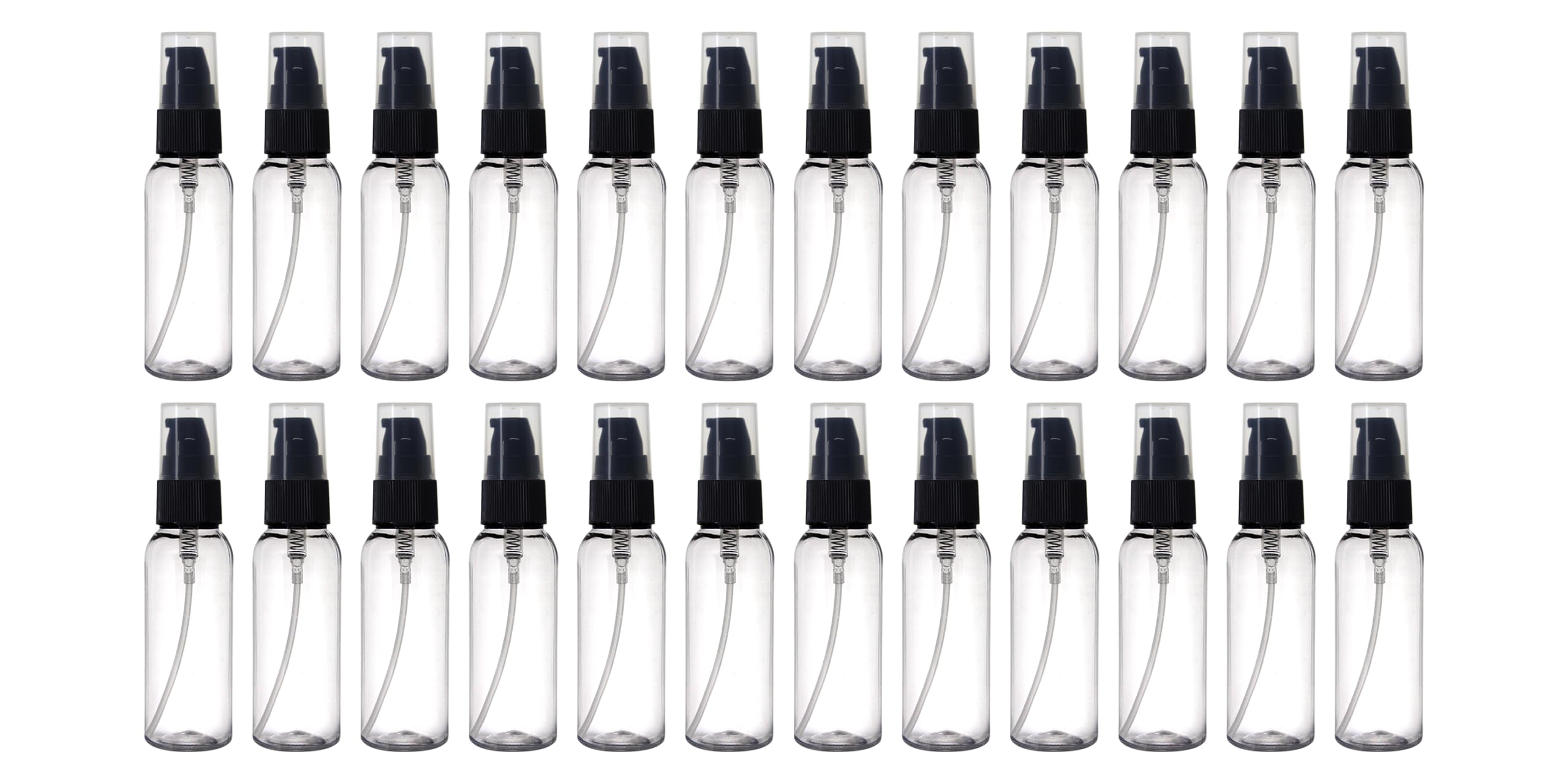 50ml Clear Plastic Round Empty Refillable & Reusable Bottle with Black Serum Pressed Pump Dispenser for Liquid, Lotion Cream, Shampoo, Cosmetic & Multipurpose (Pack of 3)-image-18
