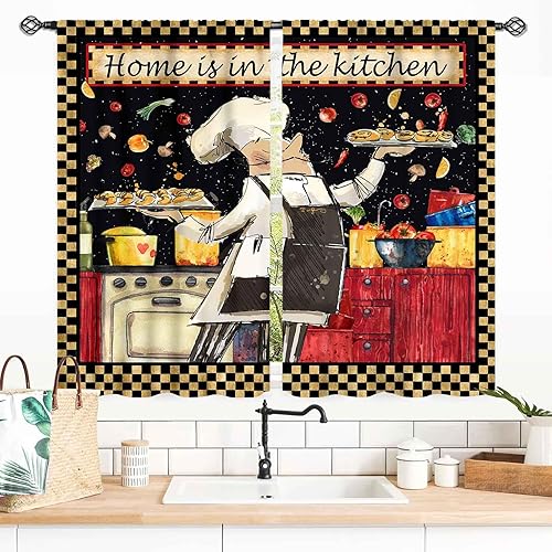 Miniatura 59 de Curtianos de cocina de granja, estilo rústico, tenedor y cuchara, estilo rústico, vintage, estilo rústico, vintage, estilo rústico, estilo rústico,