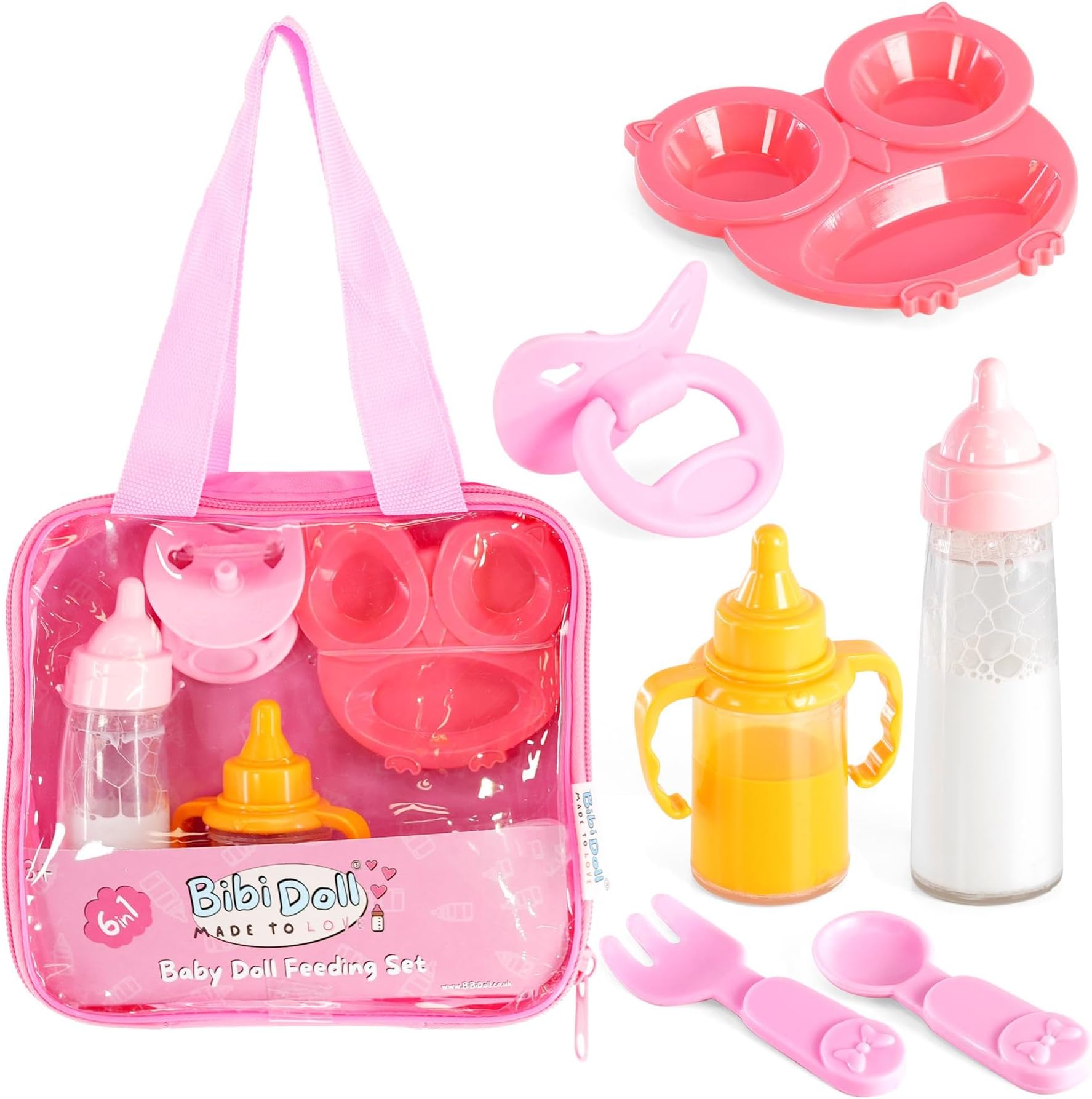 Bibi Doll Feeding Set Magic Bottle Baby Doll Accessories Dummy Doll Care Playset
