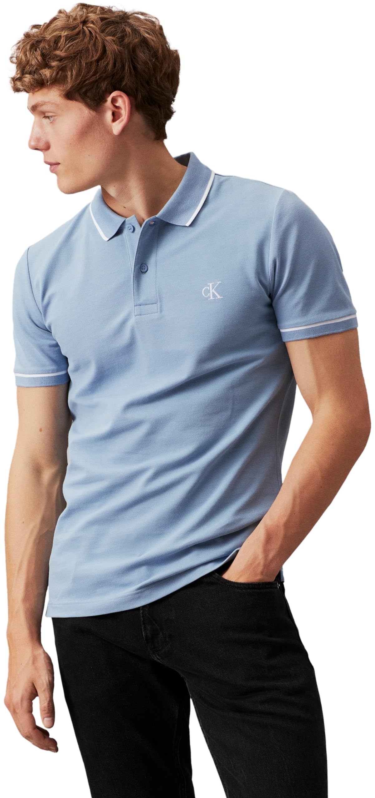 Calvin Klein Jeans Polos de Manga Corta para Hombre