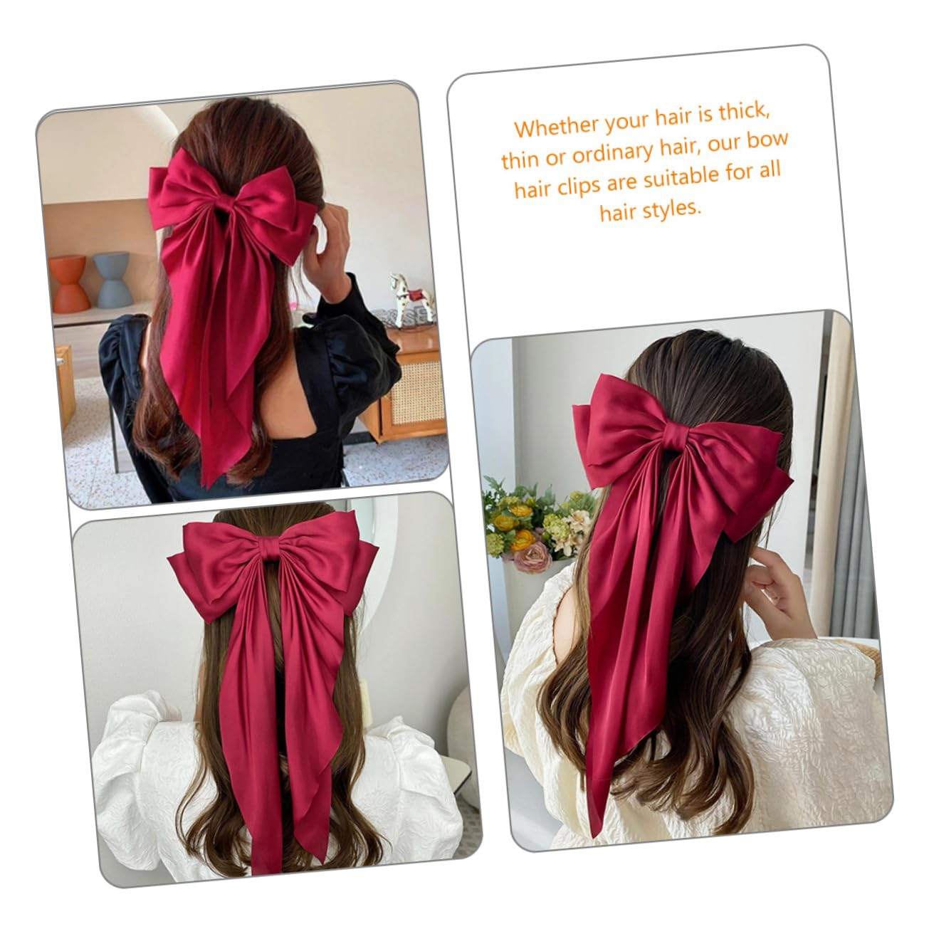 FRCOLOR 10 horquillas francesas para el pelo, accesorios para el pelo, pinzas para el pelo, diademas, tiara de Halloween, lazos para el pelo para niñas, gran tela