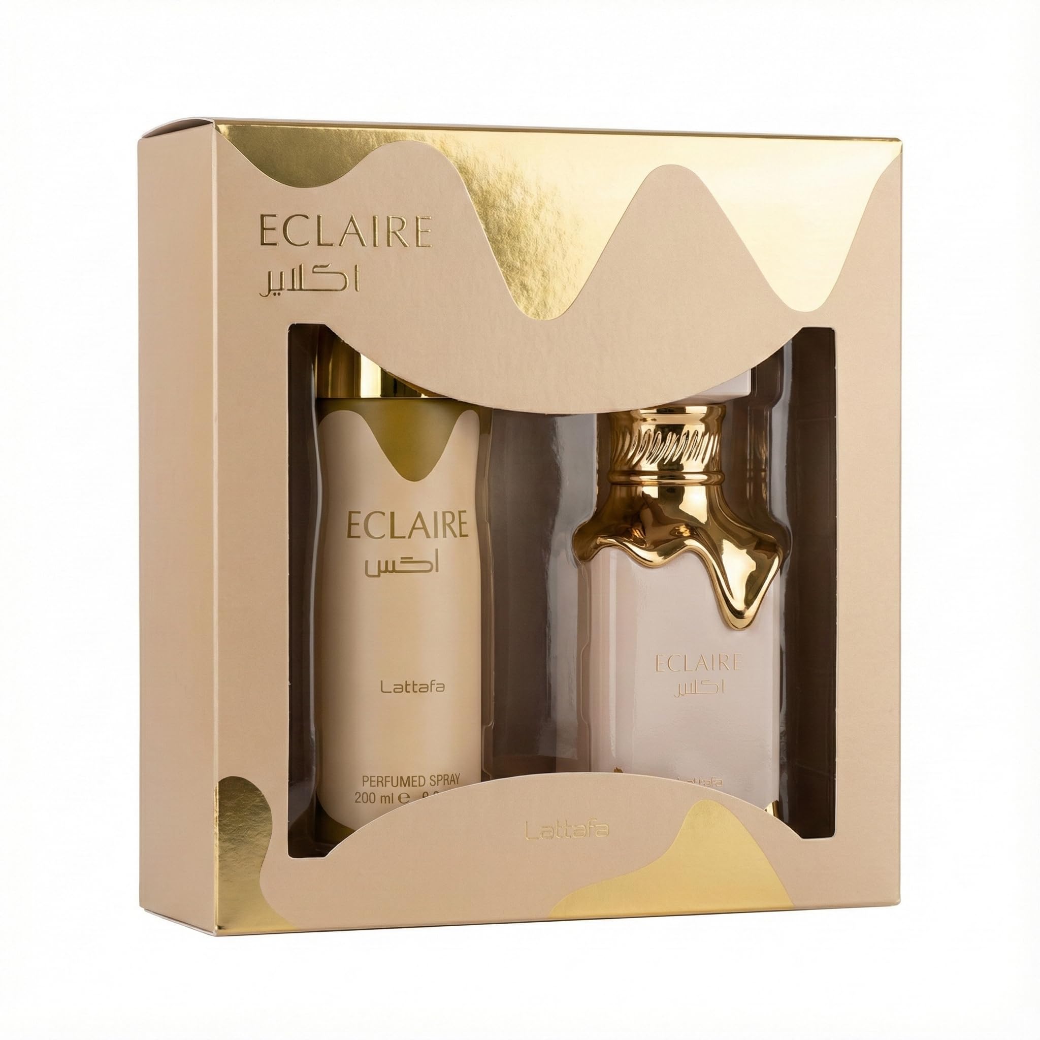 Amazon.com : Lattafa Eclaire 2 Pcs Gift Set With 100ml EDP + 200ml