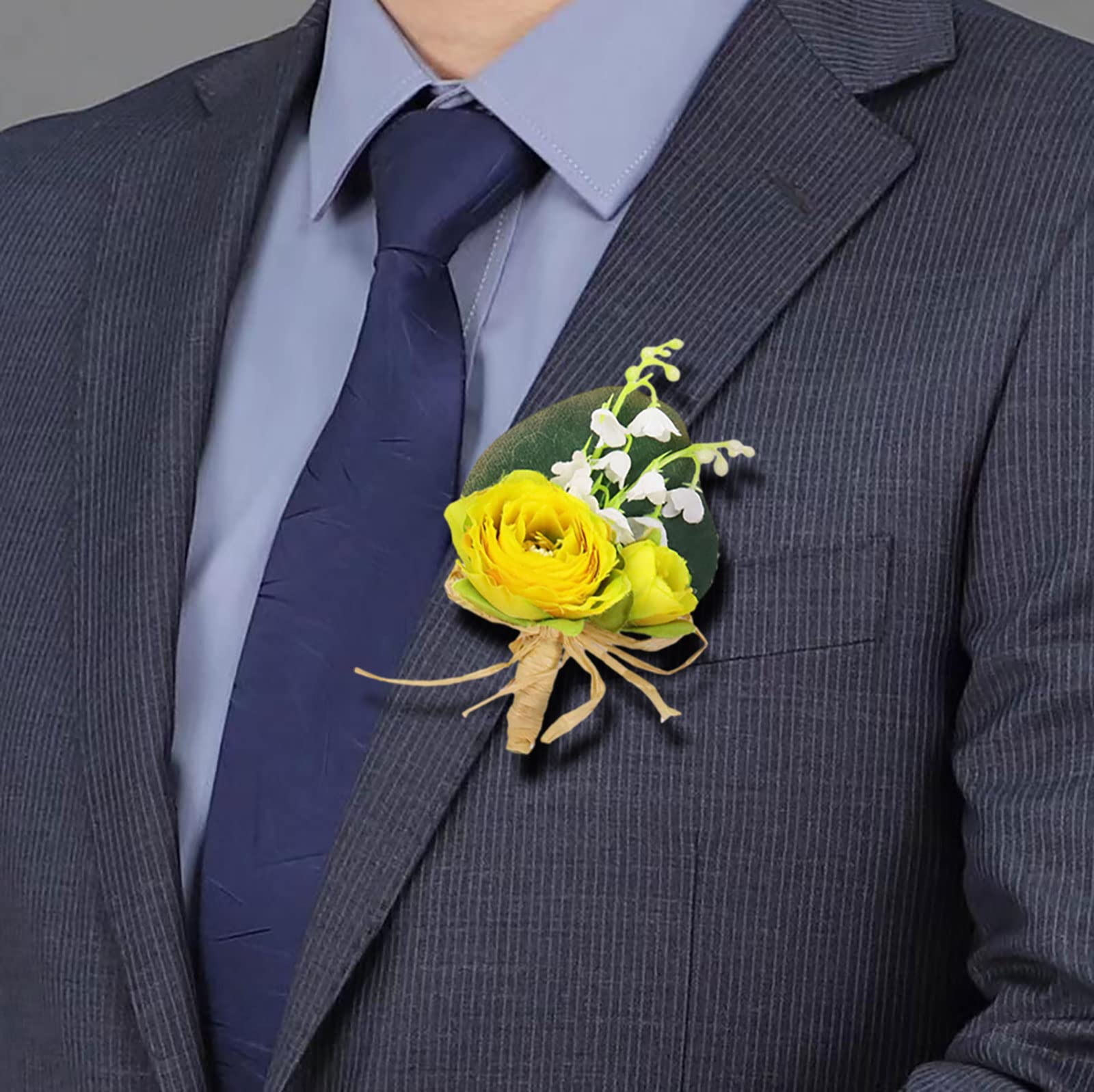 Amazon.com: Yellow Wedding Groom Boutonniere Pin Groomsmen Suit Lapel  Flower Bride Wrist Corsage Bridesmaid Hand Flower for Indoor Outdoor Wedding  Father Mother Bridal Shower Prom Quinceanera (Boutonniere F) : Clothing,  Shoes &