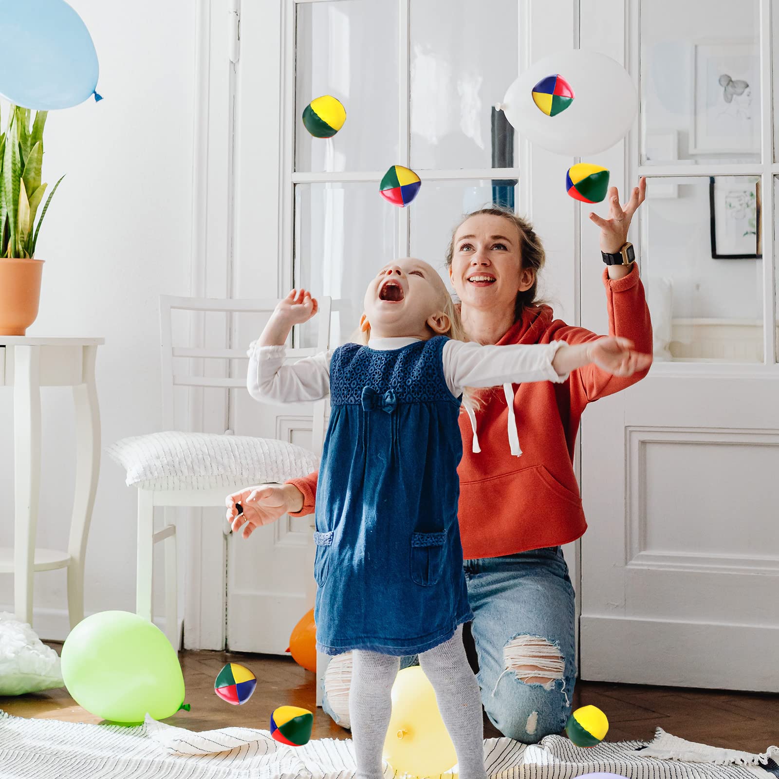 YANGWEN 6 Balles De Jonglage Multicolores - Souples Pour Débutants Et Pros