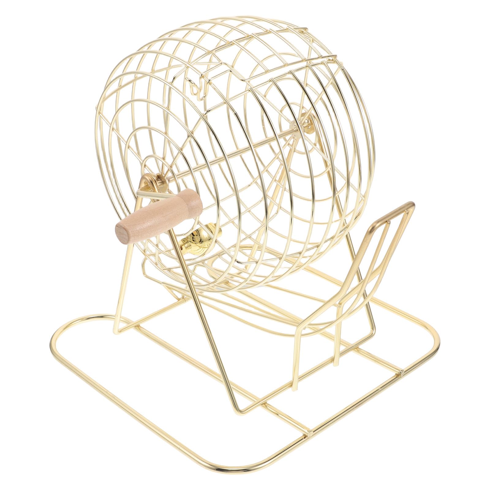 Máquina de Bingo Infantil de Hierro y Madera, Jaula Dorada