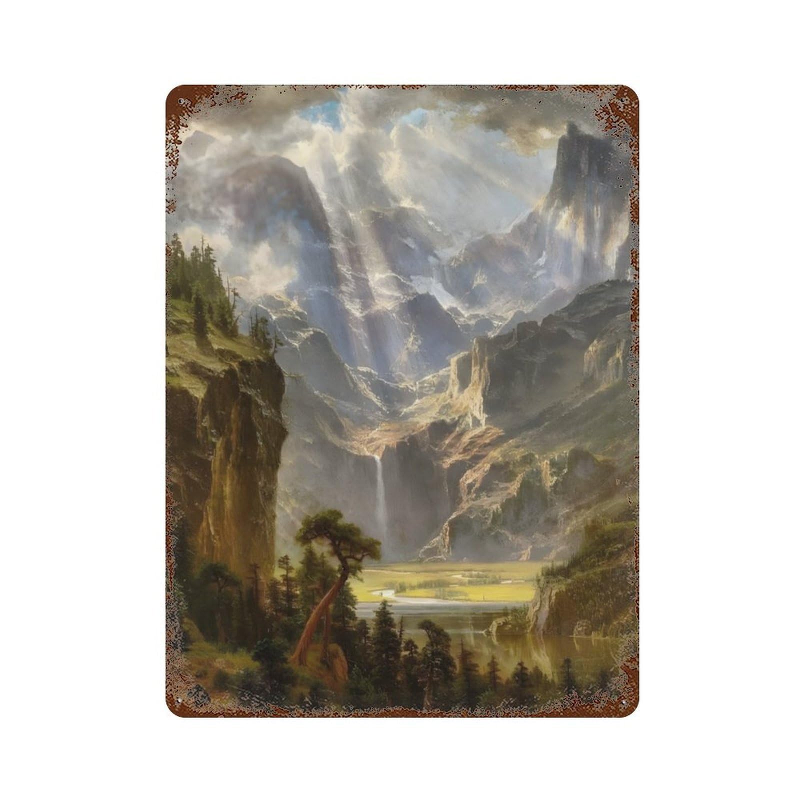 xiaoxiaoshen Albert Bierstadt (8) Wall Decor Art Metal Tin Poster Modern Home Decor Art Home Bar Shop Decorations Vintage Sign 40x30cm