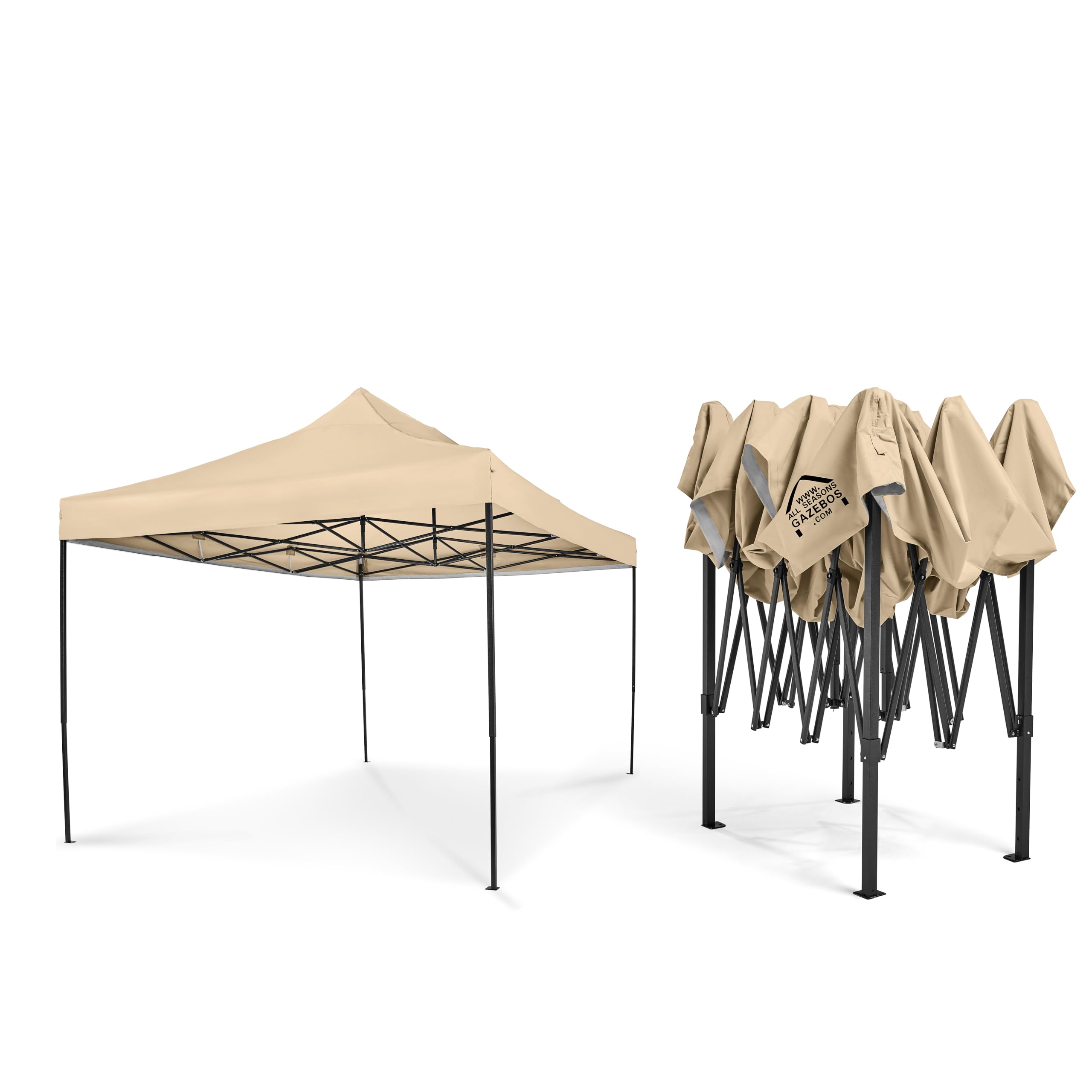 All Seasons Gazebos 3x4.5m vollständig wasserdichtes Faltpavillon - Beige
