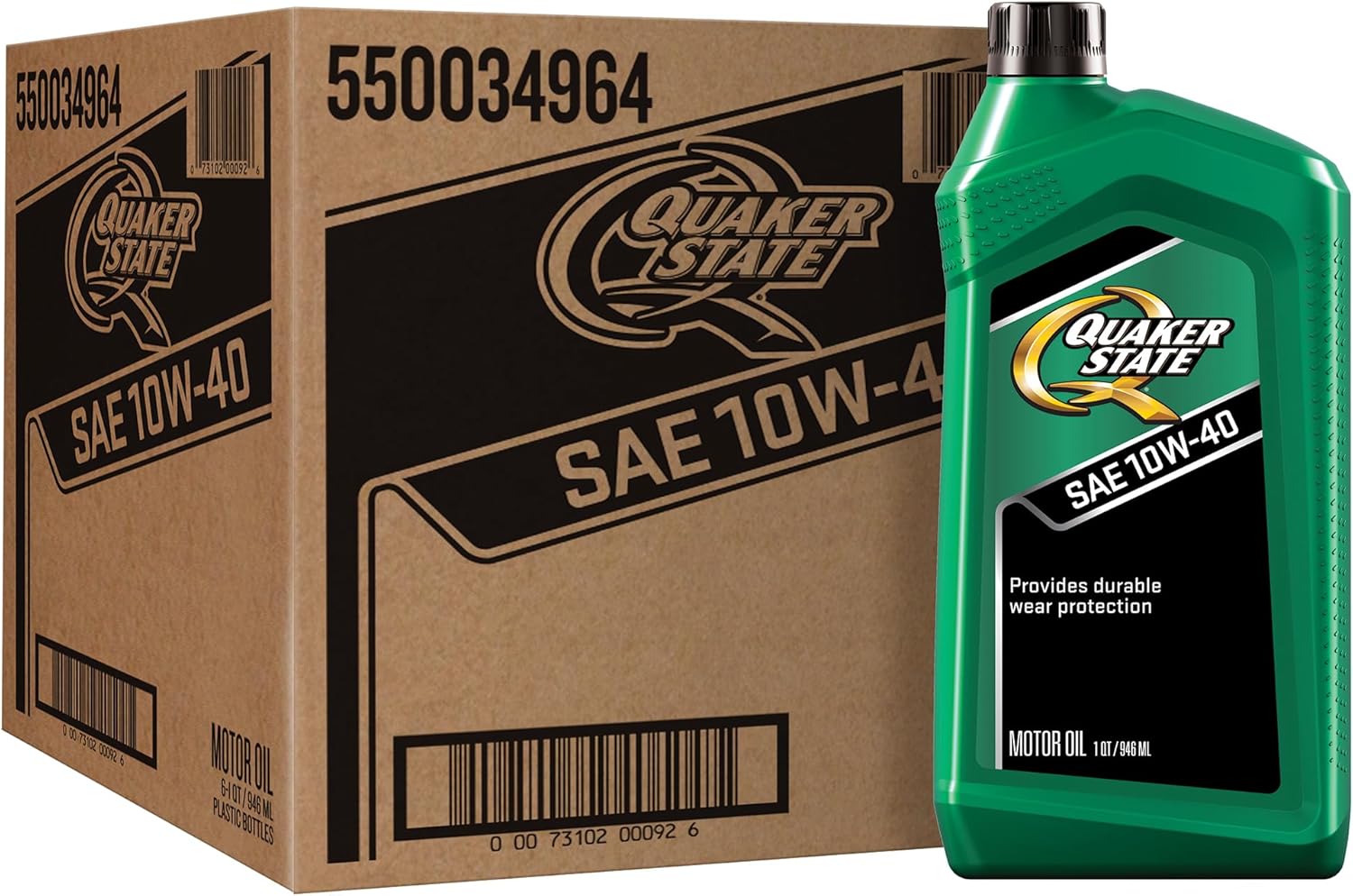Quaker State Motor Oil, 10W-40, 1 Quart (6 Pack)