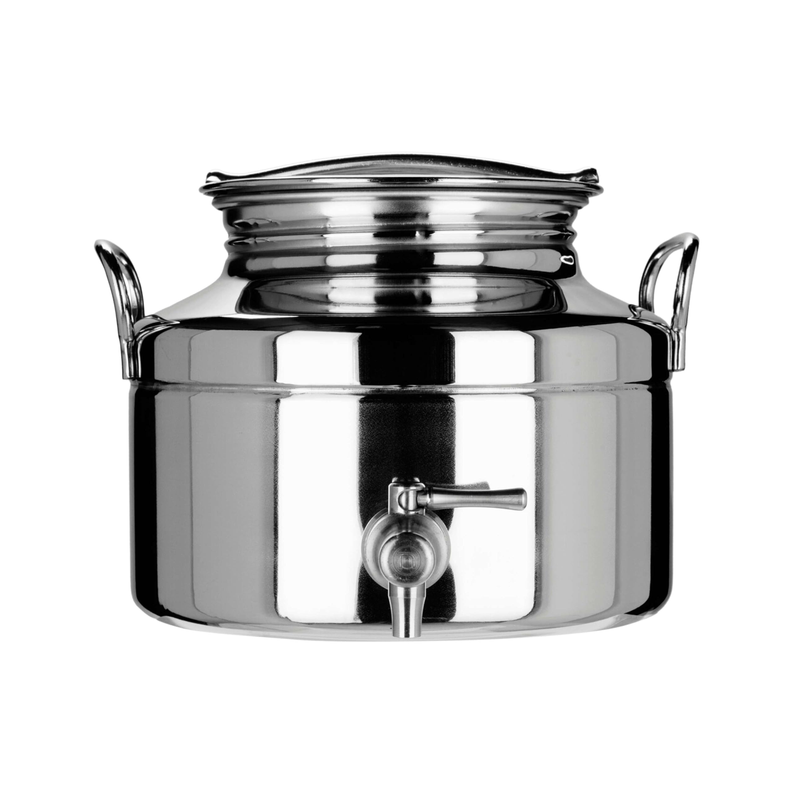 Megashopitalia Welded Barrel with Tap and Oil Base in 18/10 Stainless Steel (3 Litres)
