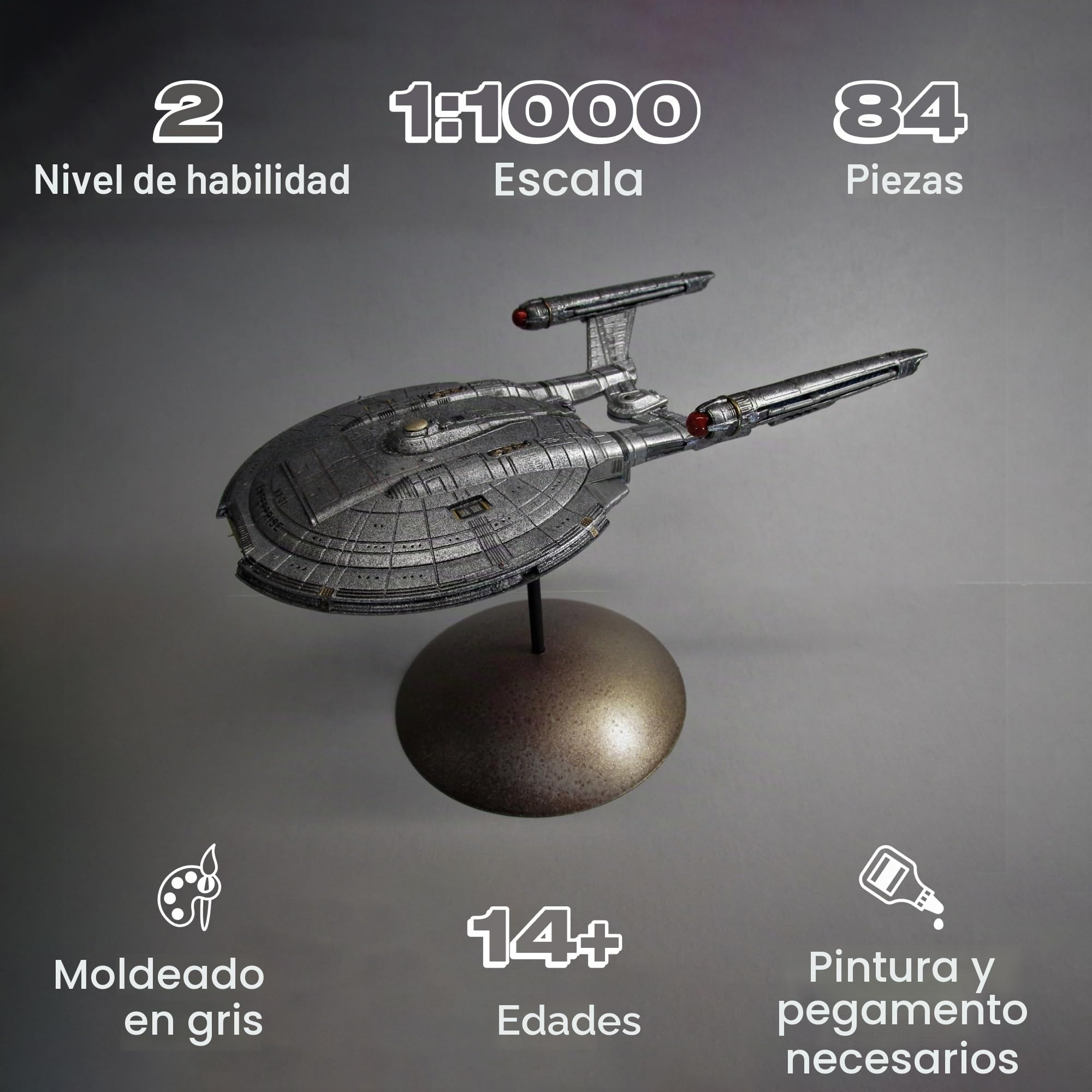 AMT POL966M/12 1/1000 Star Trek NX-01 Enterprise - Maqueta de moto, diferentes , color/modelo surtido