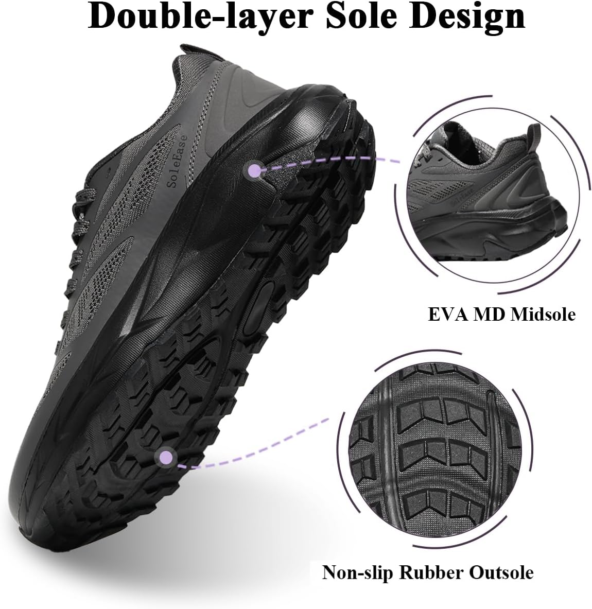 Wide Toe Box Shoes for Men, Lightweight Non Slip Walking Sneakers with Barefoot Feel, Breathable Trail Gym Shoes - Image 6