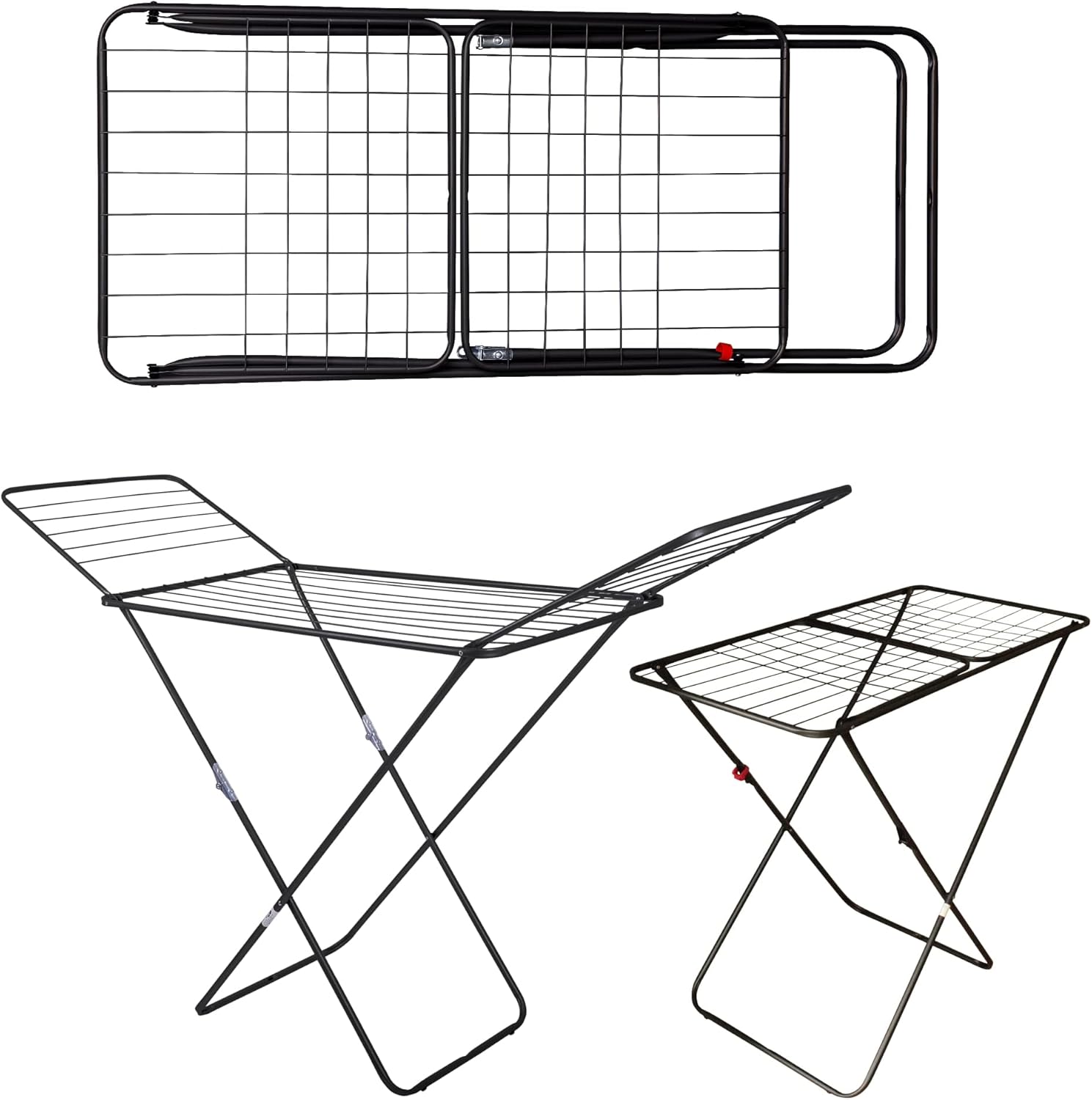 York Stabilo Clothes Dryer Robust Metal Clothes Dryer for Small Spaces, Balconies and Patios - Large Capacity, Lightweight and Stable - Black - Up to 15 kg Load Capacity