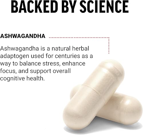 Miniatura 3 de FORCE FACTOR Suplementos de Ashwagandha hechos con polvo vegano de Ashwagandha premium, adaptógenos para apoyar el estrés y la salud cognitiva, sin