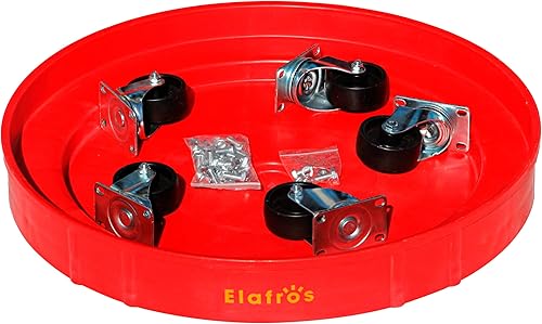 Miniatura 4 de ELAFROS Carretilla para Tambores de Plástico Resistente de 30 y 55 Galones  Carretilla para Tambores de Plástico Duradera con Capacidad de 900 lb.