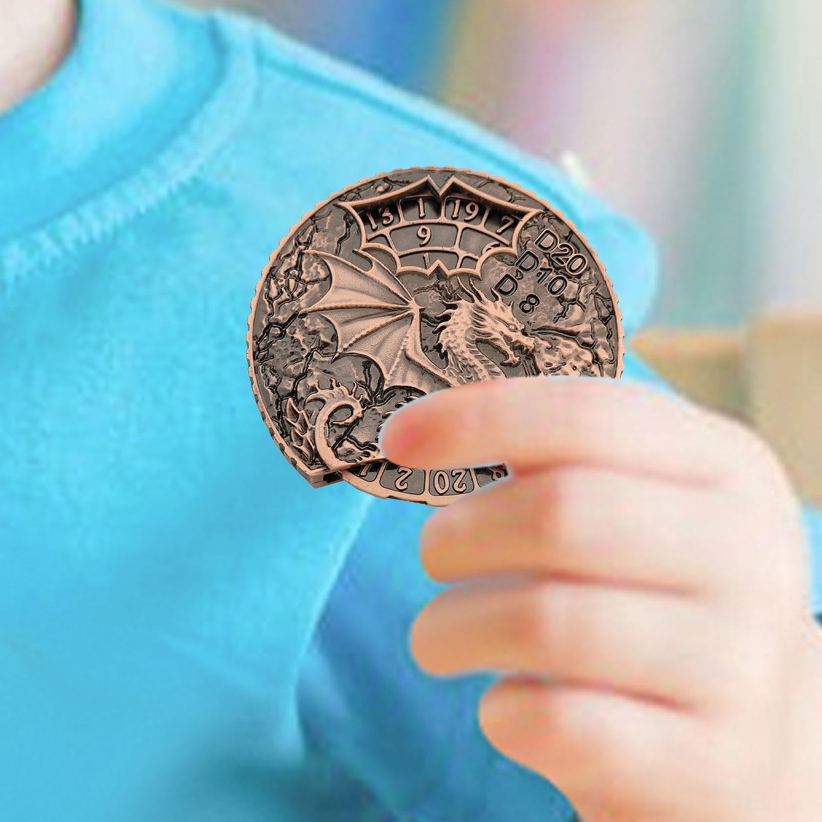 spinner, drago Fidget decorativi tutto in 1 | da tavolo di ruolo, fantastici per feste in metallo con spinner per adulti