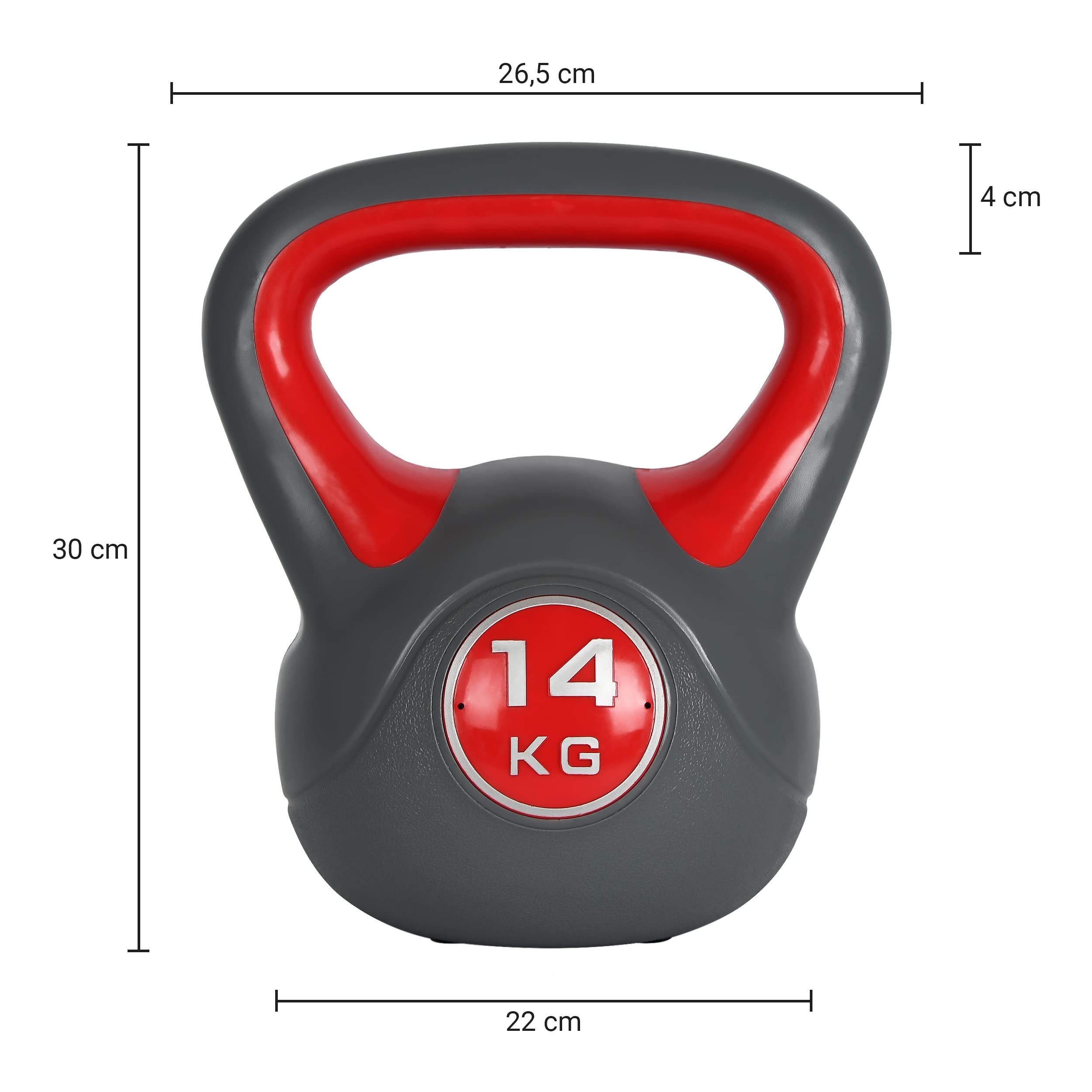 MSPORTS Kettlebell 2 – 20 kg inkl. Übungsposter Kugelhantel
