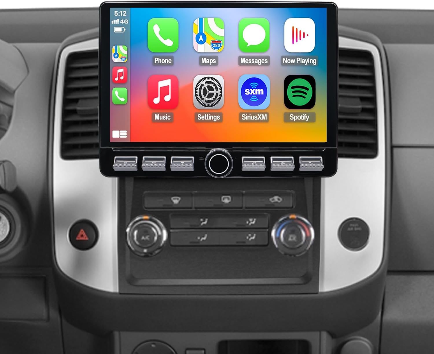 QLED Radio for Nissan Frontier Xterra 2009 2010 2011 2012 Upgrade,Touch Screen Stereo Replacement,Wireless carplay Android auto,4G LTE Network,Support SWC, Free Backup Camera