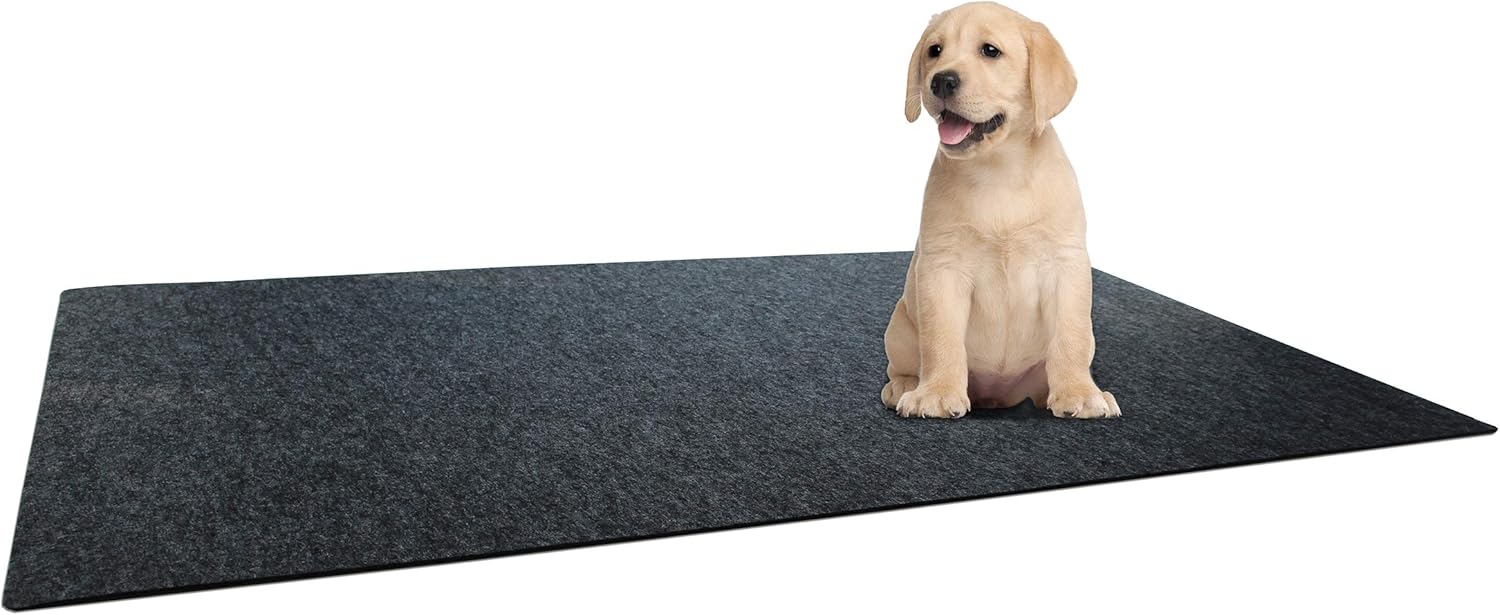 Drymate Heavy Duty Washable Potty Pad, Reusable Black Charcoal Pee Pad for Puppy Training – Absorbent/Waterproof – Protects Surfaces, Contains Liquids (USA Made) (XXL) (29.5 Inches x 48 Inches)