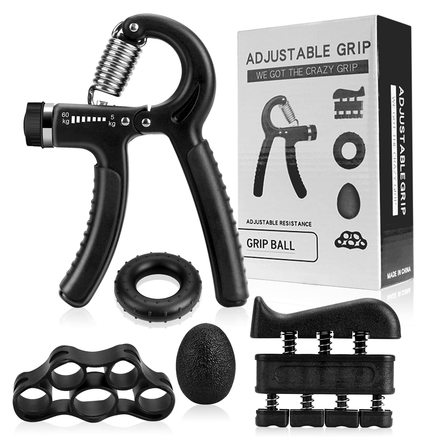 Buy Hand Grip Strengthener Workout Kit 5 Pack, Forearm Grip Strength