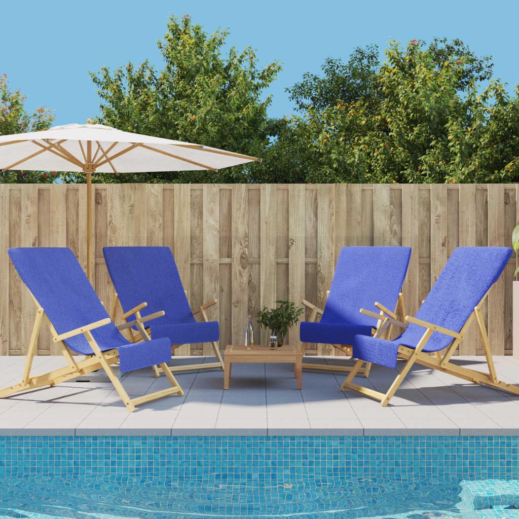 Fengshui Toallas de playa (4 unidades, 60 x 135 cm), color azul