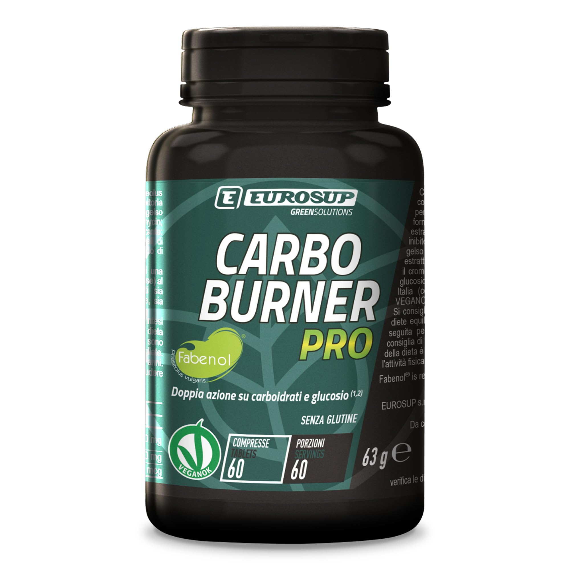 EUROSUP CARBO BURNER PRO - Integratore per la riduzione del peso corporeo - Riduce l'assorbimento dei carboidrati