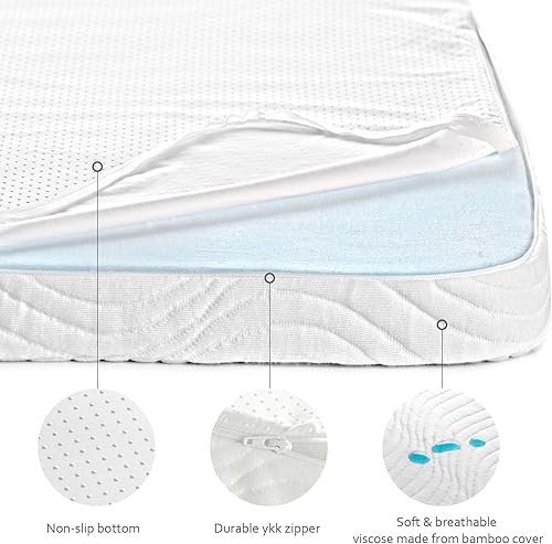 Miniatura 4 de Camas impermeables para perros grandes con funda extraíble lavable (38 x 26 pulgadas), cama ortopédica de espuma viscoelástica con parte inferior