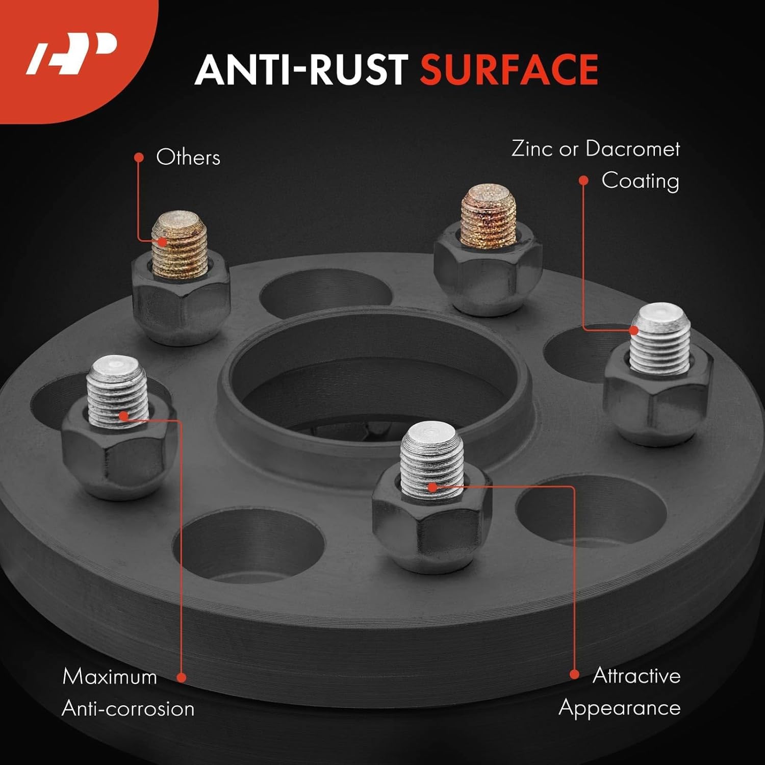 A-Premium 4-PC M14-1.5 Wheel Studs W/Socket Key Compatible with Volvo XC60 10-20, XC90 16-20, S60 11-20, XC40 19-20, XC70 S80 15-16, S90 17-20, V60 15-20 - 17/19 mm Hex, 30 mm Shank, 61 mm Thread