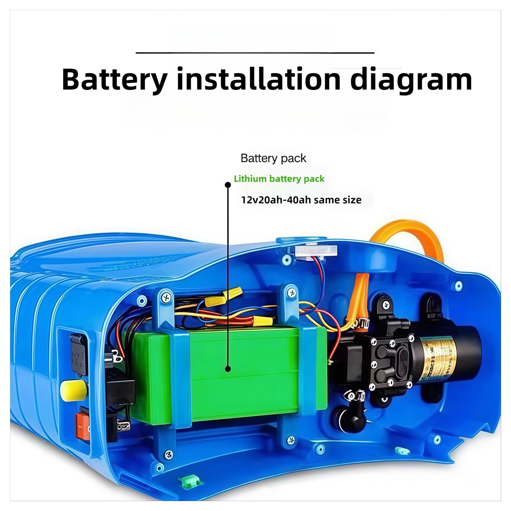 Batería De Ciclo Profundo 12V Li-ion 40Ah 30Ah 20Ah Litio Recargable | For pulverizador, coche de juguete eléctrico for niños, Control de acceso a escala + cargador(30000mAh-1PCS)