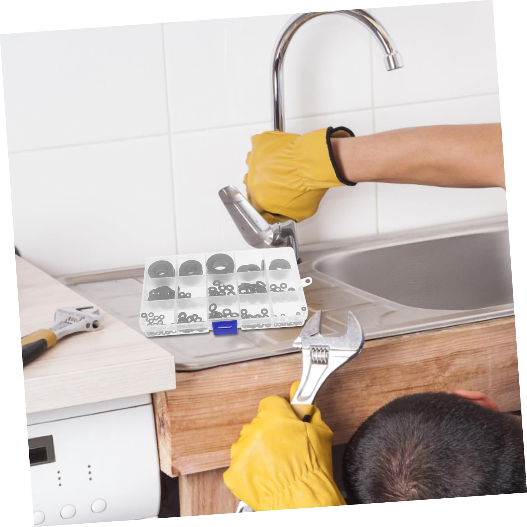 DOITOOL 215piezas Arandelas Planas Para Tornillos Arandelas De Anillo De Montaje Para Lavabo Accesorio De Sellado Para Baño Planas Para Fregadero y Lavabo