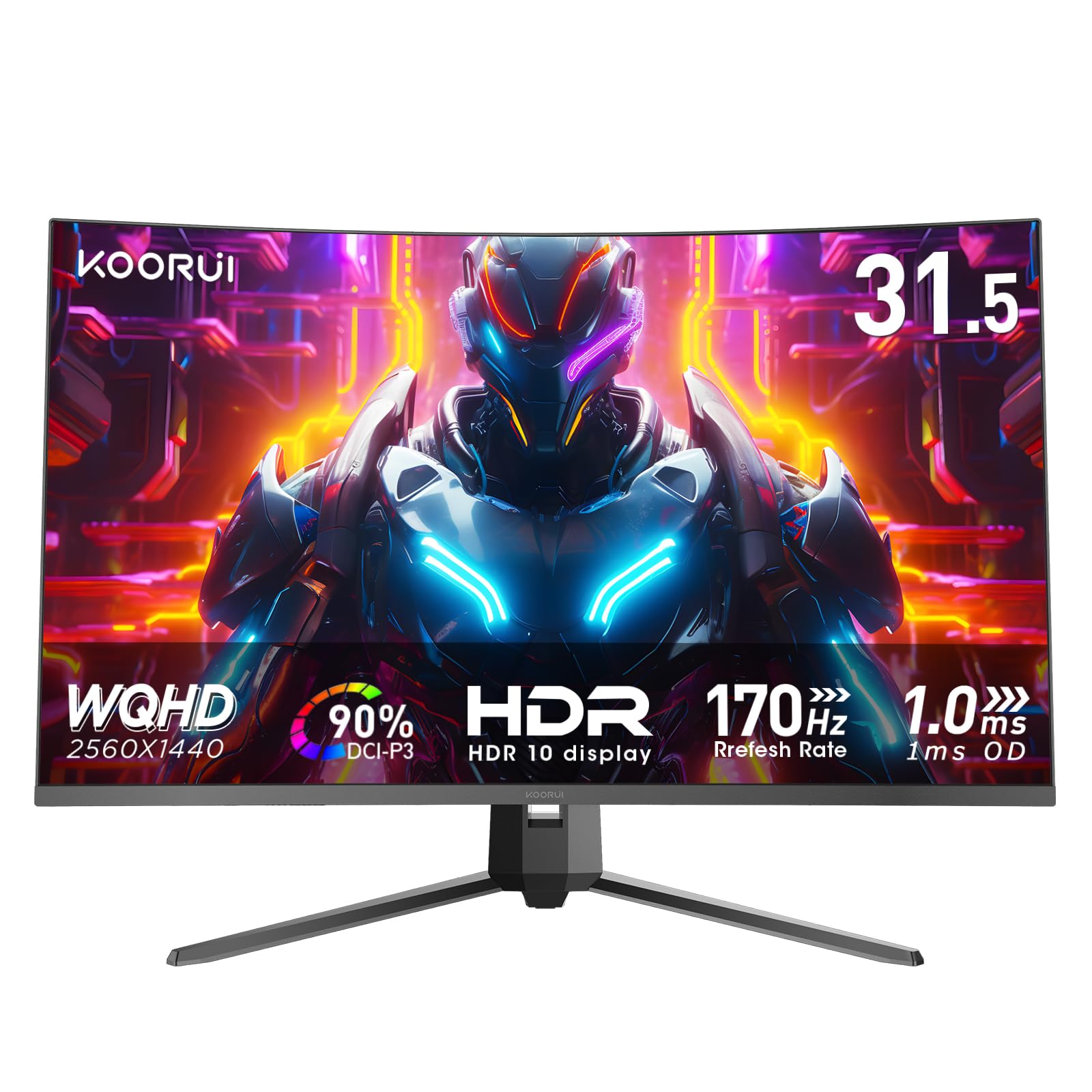 Amazon.co.jp: KOORUI 32インチ ゲーミングモニター WQHD 170Hz 1ms