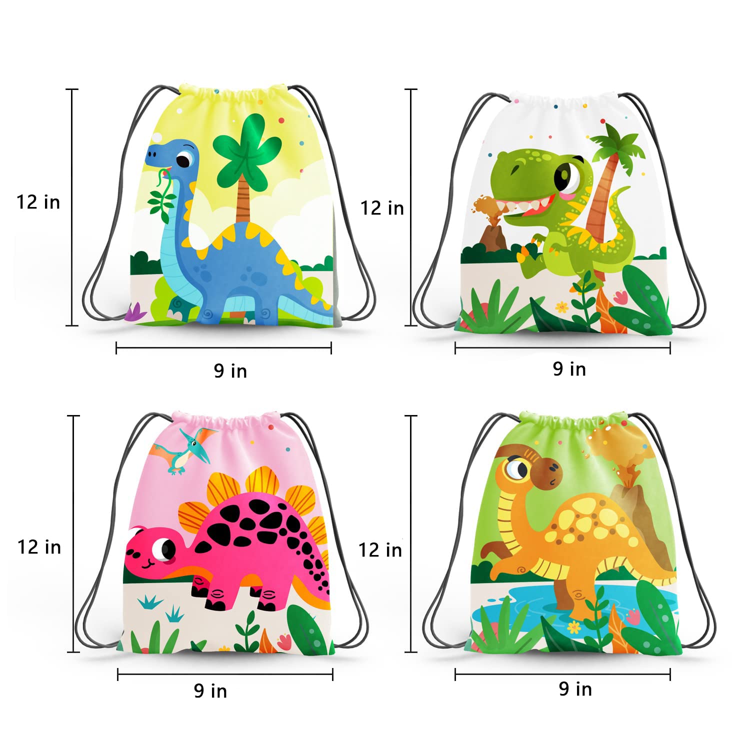 Kaizuca 6 Pièce Dinosaure Sacs à Cordons, Cadeau Sac Bonbons, Réutilisable, Thème Dinosaure, pour Cadeau Créatif de Fête, Voyage de Stockage, Sac D'école Kaizuca 6 Pièce Dinosaure Sacs à Cordons, Cadeau Sac Bonbons, Réutilisable, Thème Dinosaure, pour Cadeau Créatif de Fête, Voyage de Stockage, Sac D'école