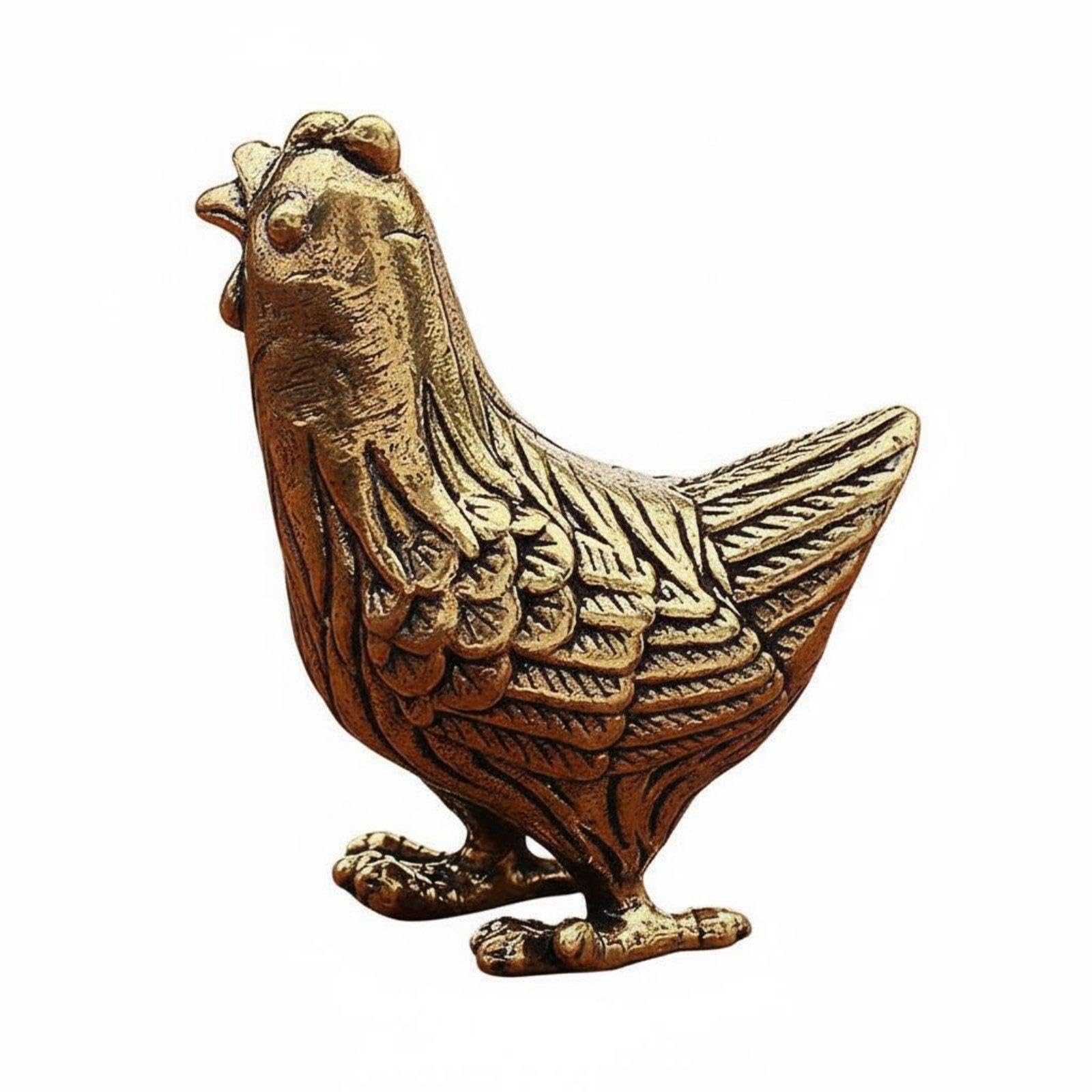 Chinese Astrological Brass Figurine, Detailed Craftsmanship Brass Chinese Astrological Statue Symbol of Prosperity Solid Copper Animal Figure Large Rooster|Antiques| Asian Antiques| China-image-41