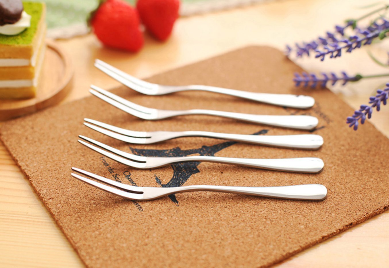 Lot De 20 Mini Fourchettes à Apéritif En Inox - 13 Cm - 2 Dents - Pour Fruits De Mer, Fruits, Fromage - Idéal Fêtes, Repas Décontractés